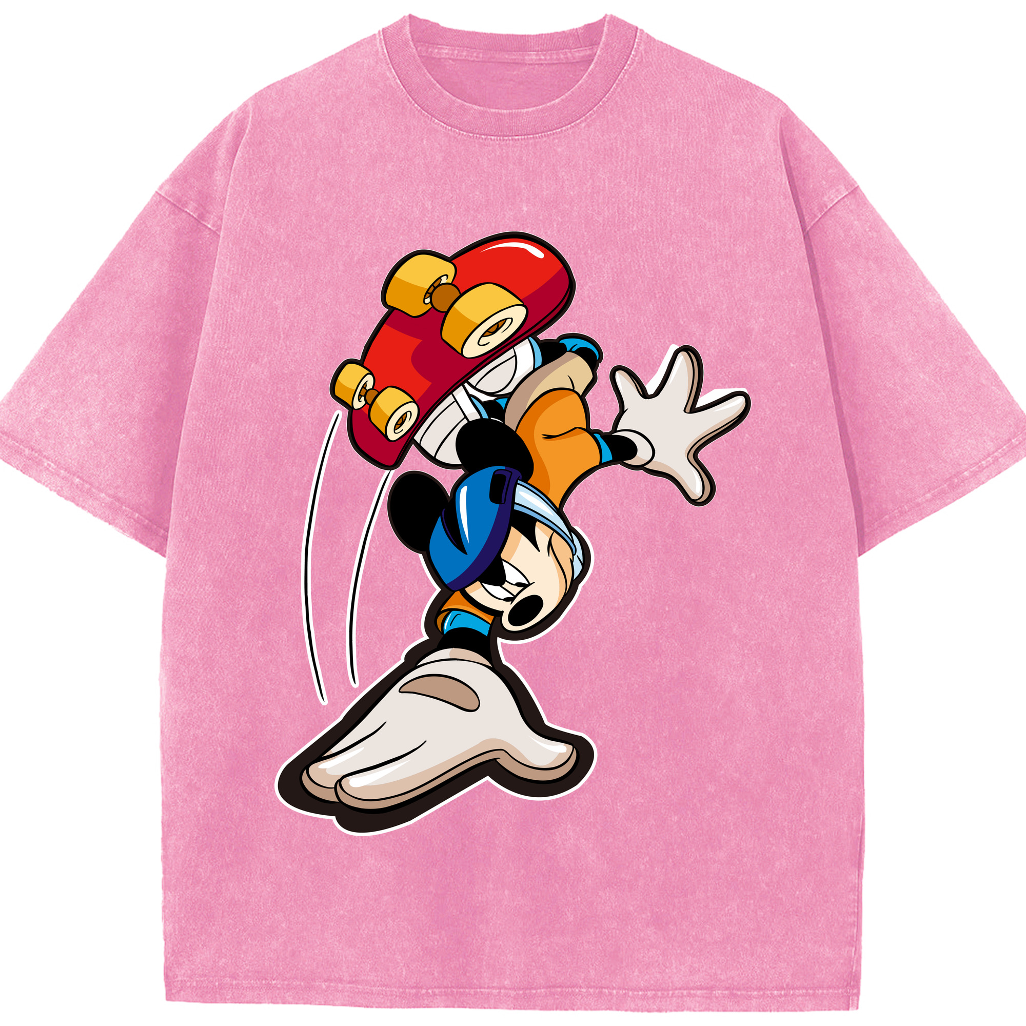 （画像用） ミッキーマウス Mickey Mouse 綿100% ヴィンテージ風 半袖Tシャツ（フロントプリント）